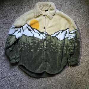PacSun Cream Fleece Jacket